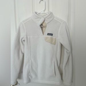 White Patagonia 3.4” inch Sleeve Pullover Sweater